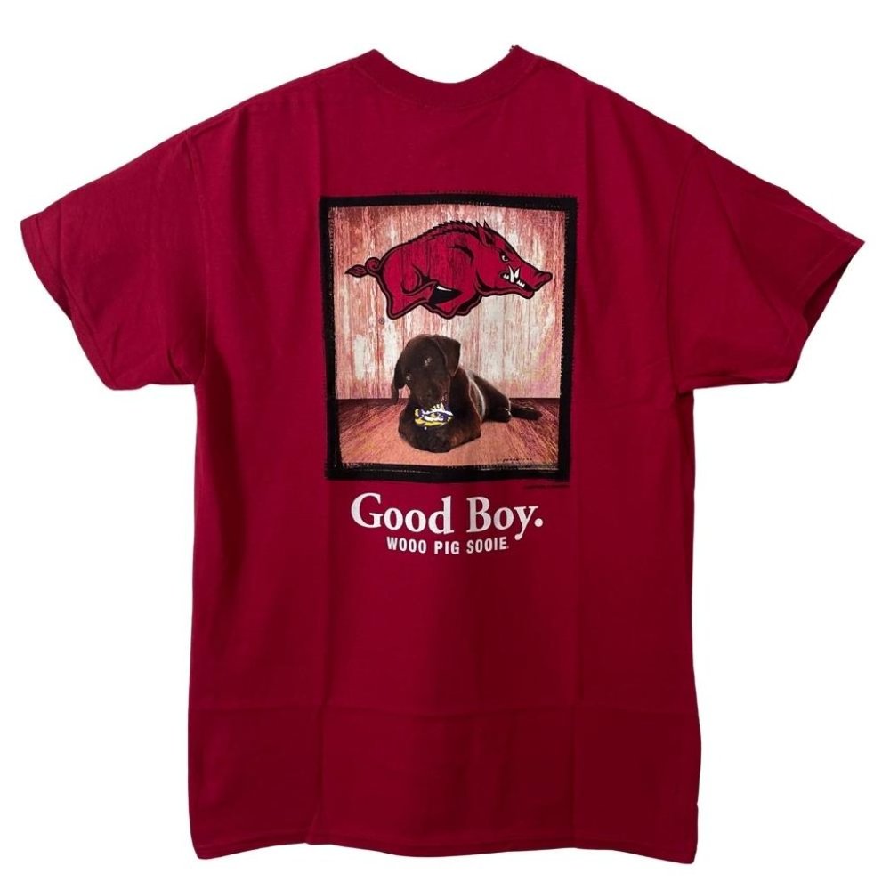 Arkansas Razorbacks Dog T-Shirt Good Boy Tee